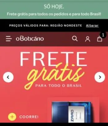 O Boticário /Frete grátis em todo o site para todo o Brasil
