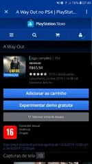 (PlayStation Store) A Way Out - R$66