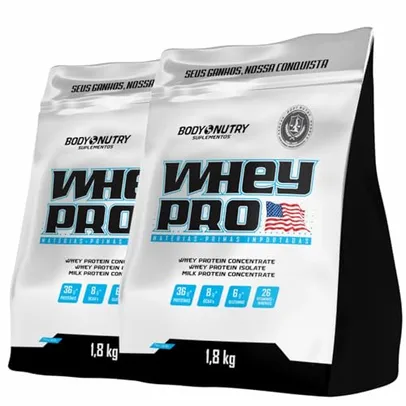 Kit 2x Whey Pro Protein Isolado & Concentrado 1,8KG (Chocolate Suíço)