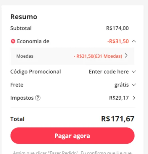 Imagem na descrição da promoção