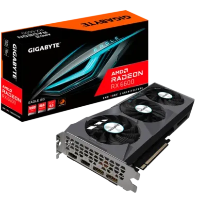 Placa de Vídeo Gigabyte AMD Radeon RX 6600 EAGLE 8G, 8GB, GDDR6, FSR, Ray Tracing