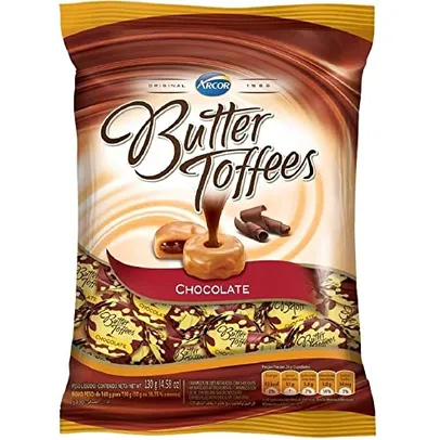 Bala Butter Toffees Chocolate 500g 1 Pacote Arcor