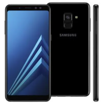 Smartphone Samsung Galaxy A8 Plus Preto com 64GB, Dual Chip, Display Infinito de 6", Android 7.1, Câmera 16MP, Proteção IP68, Octa Core e RAM de 4GB