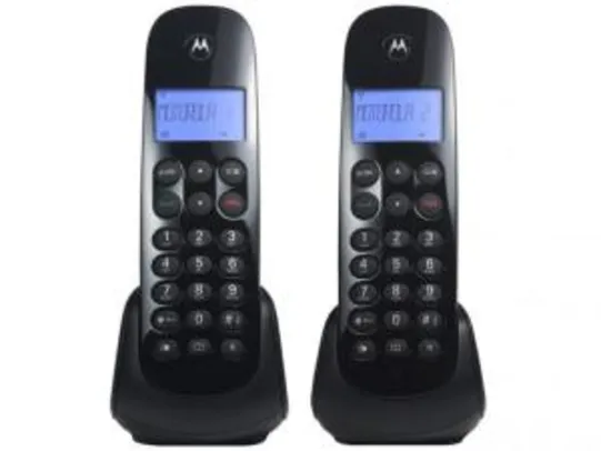 Telefone Sem Fio Motorola MOTO700-MRD2 - Identificador de Chamada Preto R$199