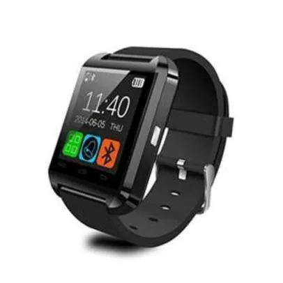[Americanas] Smartwatch U8 Preto Relógio Inteligente Bluetooth Android Iphone - R$89