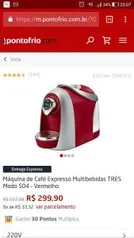 Máquina de Café Expresso Multibebidas TRES Modo S04 – Vermelho