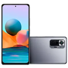 Smartphone Xiaomi Redmi Note 10 Pro Cinza 128GB, 6GB RAM, Tela de 6.67”, Câmera Traseira Quádrupla, Android 11 e Processador Octa Core