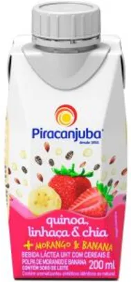 [PRIME] Bebida Láctea Quinoa Linhaça e Chia Sabor Morango e Banana Piracanjuba 200ml