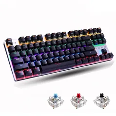 (PRIMEIRA COMPRA) Teclado Mecanico Metoo(preto sem RGB) | R$ 89