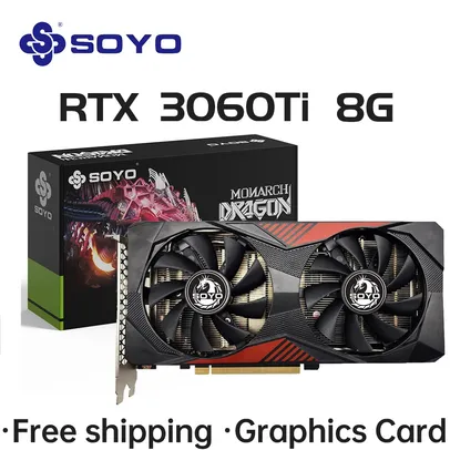 Placa de Vídeo SOYO RTX 3060 Ti 8GB