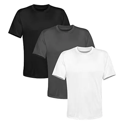 Kit 3 Camisetas Masculina Lisa Algodão Qualidade, Tamanho G