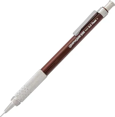 Lapiseira Graphgear 500 Pentel 0.3mm Marrom Extra-Fina