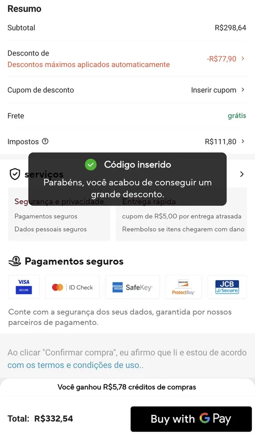 Imagem na descrição da promoção