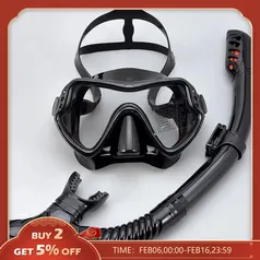 [Taxa Inclusa] Kit Snorkel e Máscara de Mergulho Profissional 