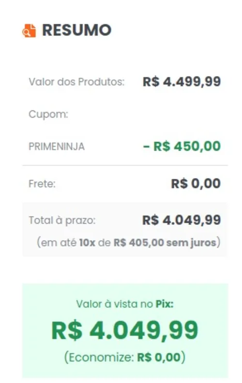 Imagem na descrição da promoção