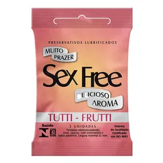 Preservativo Sex Free Tutti Frutti com 3 Unidades