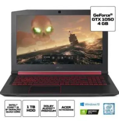 Notebook Gamer Acer An515-52bw Ci5 8gb 1tb 1050 15.6 Win10 | R$3.299