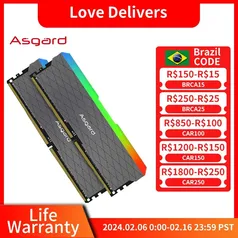 Memoria desktop Asgard Loki 32gb, 2 kit 2x8gb ddr4 3200mhz 