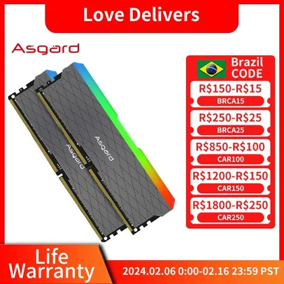 Memoria desktop Asgard Loki 32gb, 2 kit 2x8gb ddr4 3200mhz 