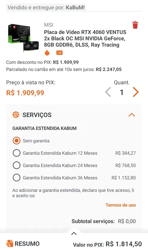 Imagem na descrição da promoção