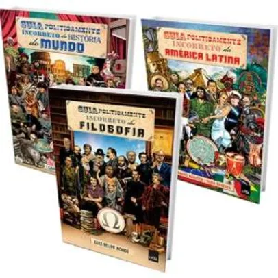 [Americanas] Kit Livros - Guias Politicamente Incorretos da Filosofia, América Latina e da História do Mundo - R$23