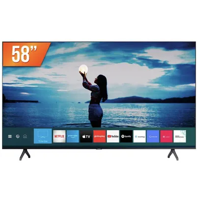 Smart TV LED 58" Ultra HD 4K Samsung 58TU7020 Crystal | R$2540