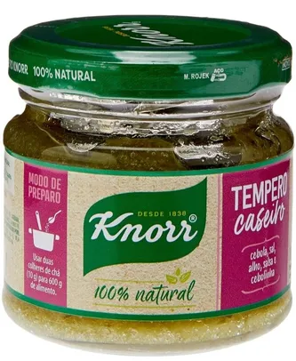 2 Tempeiros Tipo Caseiro Knorr Original 145g + 4 caldos Knorr Carne 19g | R$10