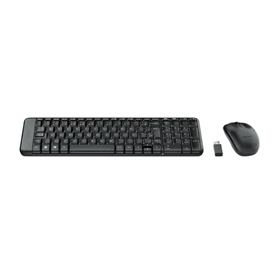 Combo Teclado e Mouse sem fio Logitech MK220 com Design Compacto, Conexão USB, Pilhas Inclusas e Layout ABNT2