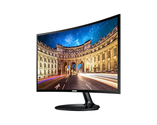 Monitor Curvo Samsung 27 FHD, HDMI, VGA, Freesync, Preto, Série CF390