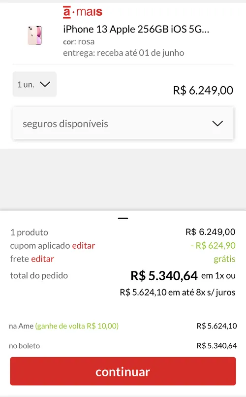 Imagem na descrição da promoção