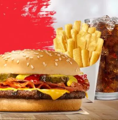 Combo Cheeseburger Bacon com Batata Pequena no Burger King - R$15