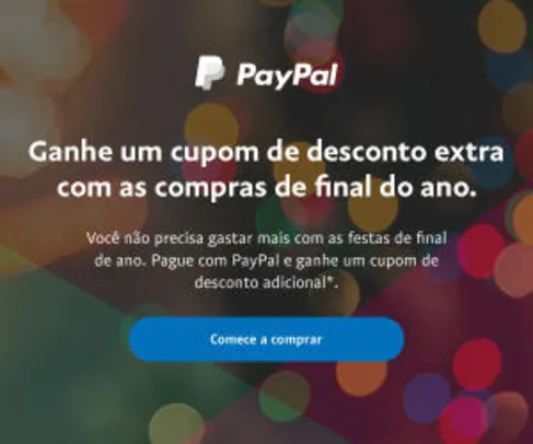 Ganhe até R$ 60 reais comprando via Paypal