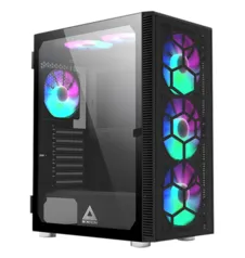 Gabinete Gamer Montech X3 Glass, Mid Tower, Black, ATX, Com 6 Fans, Vidro Temperado