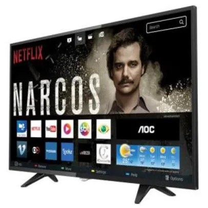 Smart TV LED 43" | Full HD | AOC LE43S5977 App Gallery, Botão Netflix - R$1439