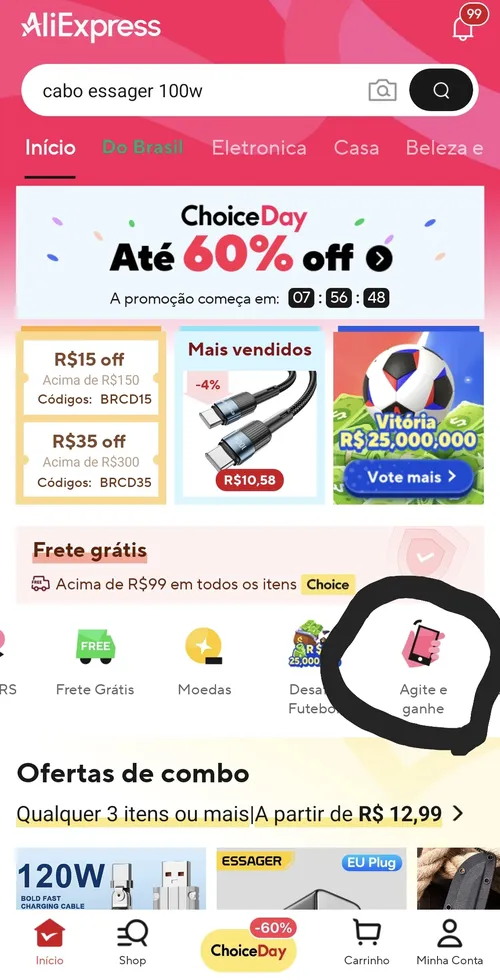 Imagem na descrição da promoção