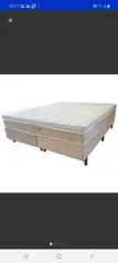 Cama Box Queen Size Premium Sommier + Colchão Queen Size Premium Dallas com Molas Pocket | R$ 999