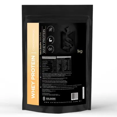 Whey Protein Concentrado 1Kg - Baunilha - Importado - Soldiers Nutrition