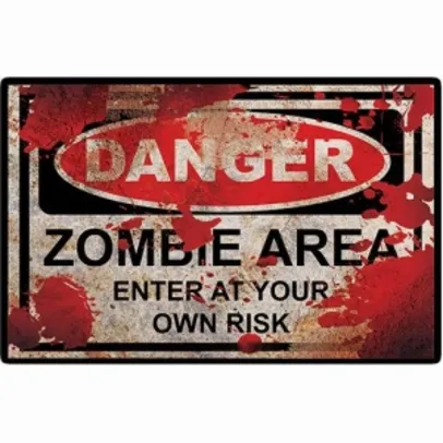 [Submarino] Placa Decorativa Zombie Zone - R$ 9