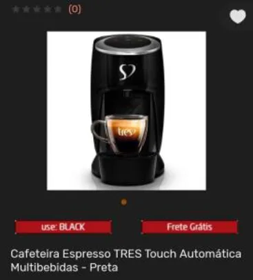 Cafeteira Espresso TRES Touch Automática Multibebidas | R$340