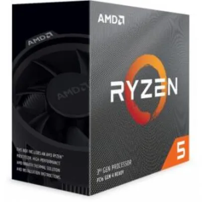 [ATÉ ÀS 18H!] Processador AMD Ryzen 5 3600 3.6GHz (4.2GHz Turbo), 6-Core 12-Thread, Cooler Wraith Stealth, AM4, 100-100000031BOX, S/ Video
