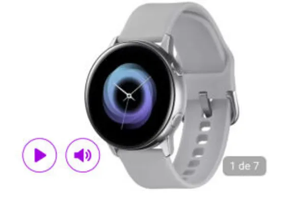 Smartwatch Samsung Galaxy Watch Active Prata - 40mm 4GB | R$638