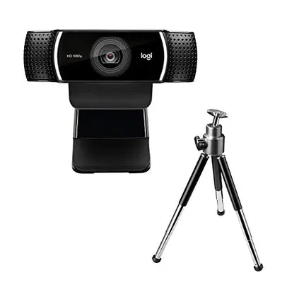 Webcam Full HD Logitech C922 Pro Stream com Microfone para Gravações em Video 1080p e Tripé Incluso