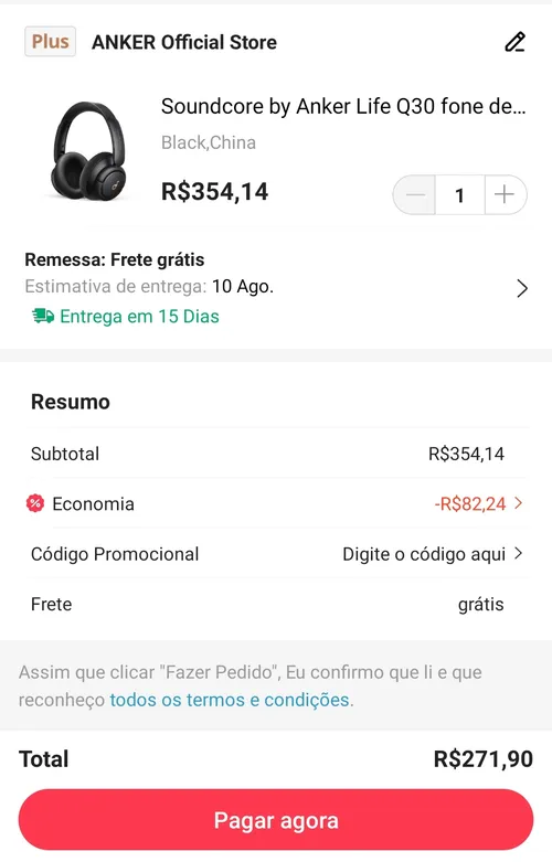 Imagem na descrição da promoção