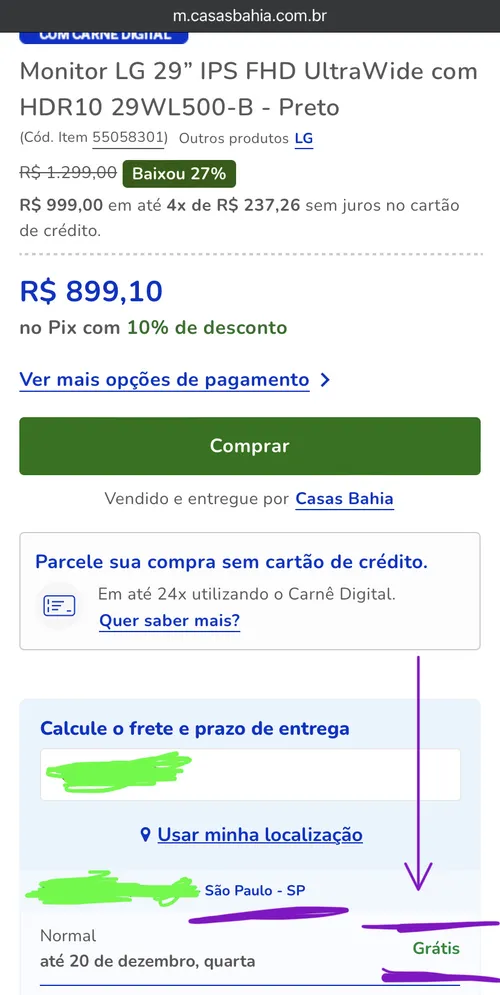 Imagem na descrição da promoção