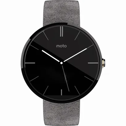 (Reembalado) Relógio Motorola Digital Moto 360 com Bluetooth Couro