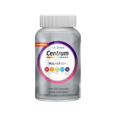 Centrum Select Mulher 50 mais Multivitamínico De A a Zinco, Suplemento Alimentar, 150 comprimidos