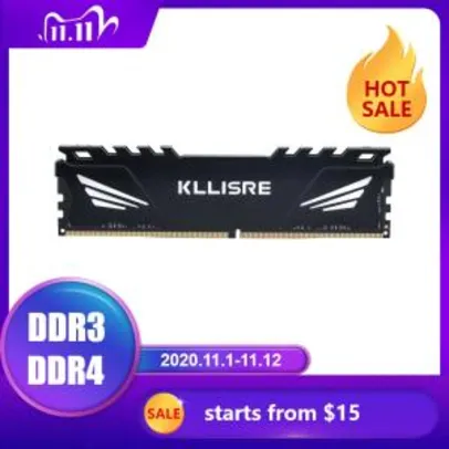 Memória RAM 8GB Kllisre DDR4 2400MHz | R$138