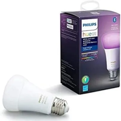 Philips Hue White & Color Ambiance Lâmpada E27 110V - Iluminação Inteligente | R$ 251