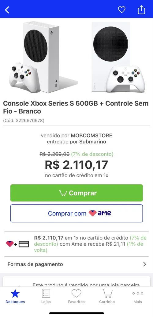 Imagem na descrição da promoção