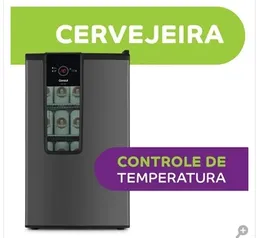 Cervejeira Consul 82L CZD12AT Display na Porta, Controle de Temperatura, Titanium